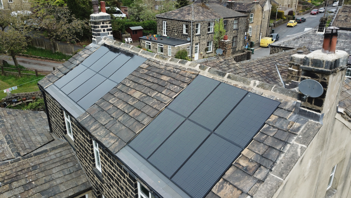 solar pv on heritage property in OMxenhope, West Yorkshire
